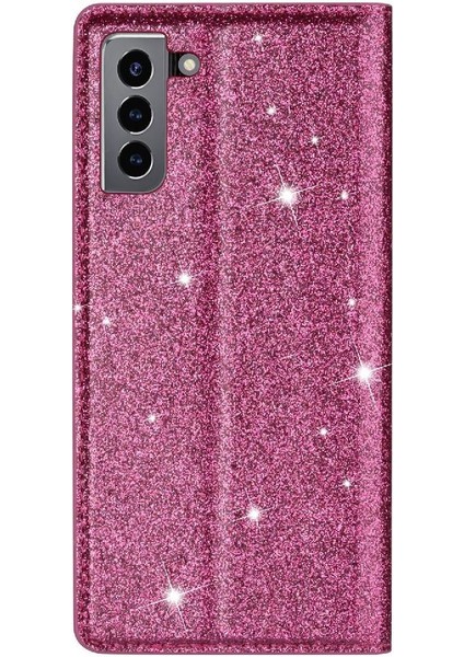 MY Boutique1 Samsung Galaxy S21 Için Glitter Flip Case 5g Flip Case Cüzdan Pu Deri (Yurt Dışından)