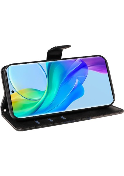 Vıvo V29 Lite Deri Telefon Koruma Kılıfı ve Kart Yuvası Için Flip Case (Yurt Dışından)