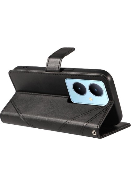 Vıvo V29 Lite Deri Telefon Koruma Kılıfı ve Kart Yuvası Için Flip Case (Yurt Dışından)