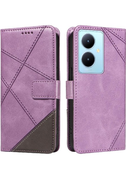Vıvo V29 Lite Deri Telefon Koruma Kılıfı ve Kart Yuvası Için Flip Case (Yurt Dışından)