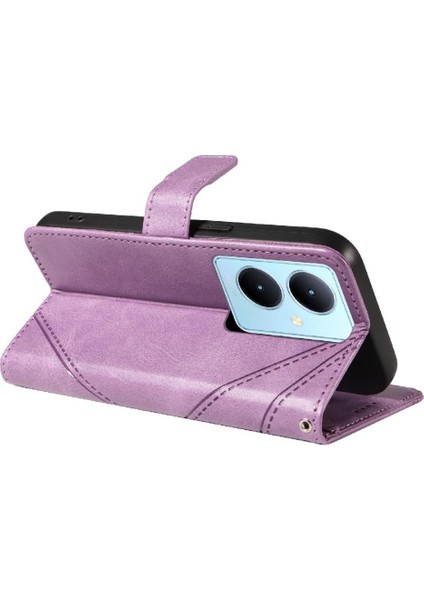 Vıvo V29 Lite Deri Telefon Koruma Kılıfı ve Kart Yuvası Için Flip Case (Yurt Dışından)