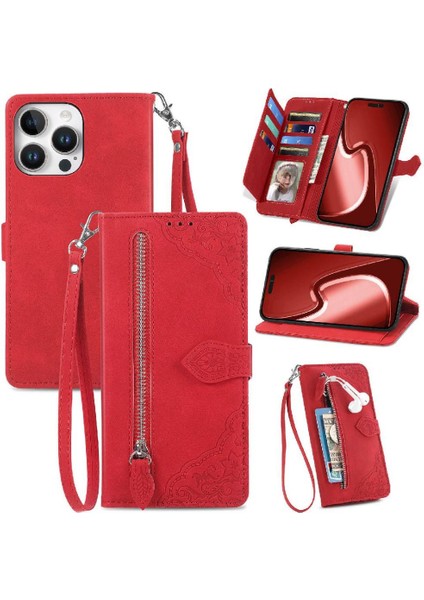 IPhone 16 Için Flip Case Pro Max Iş Cüzdan Çoklu Kart Yuvası Flip Tarzı (Yurt Dışından)