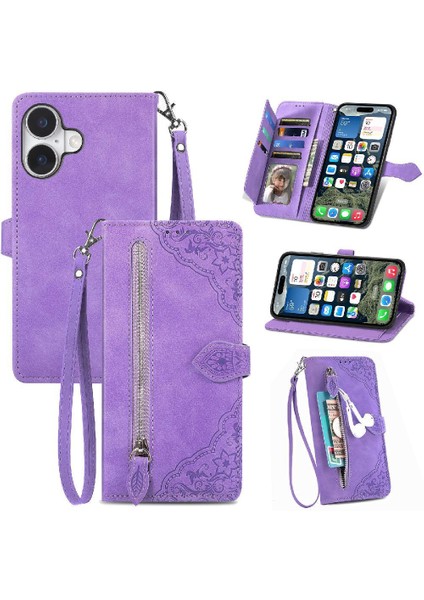 IPhone 16 Için Flip Case Artı Cüzdan Çok Renkli Çoklu Kart Yuvası Iş (Yurt Dışından)