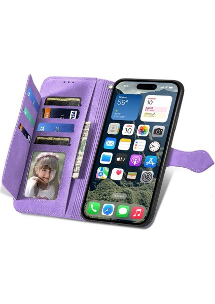 IPhone 16 Için Flip Case Artı Cüzdan Çok Renkli Çoklu Kart Yuvası Iş (Yurt Dışından)