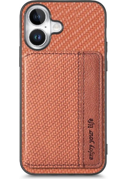 IPhone 16 Için Kılıf Artı Komple Kamera Güvenlik Rfıd Engelleme Manyetik Kart (Yurt Dışından)