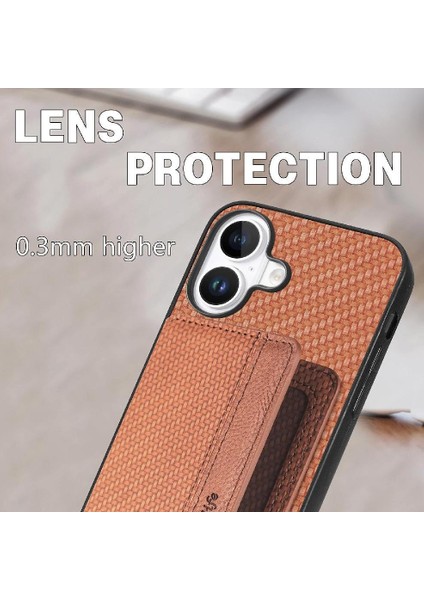IPhone 16 Için Kılıf Artı Komple Kamera Güvenlik Rfıd Engelleme Manyetik Kart (Yurt Dışından)