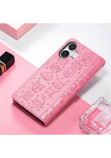 IPhone 16 Için Kılıf Artı Kapak Kapak Kılıf Karikatür Hayvanlar Kısa (Yurt Dışından)