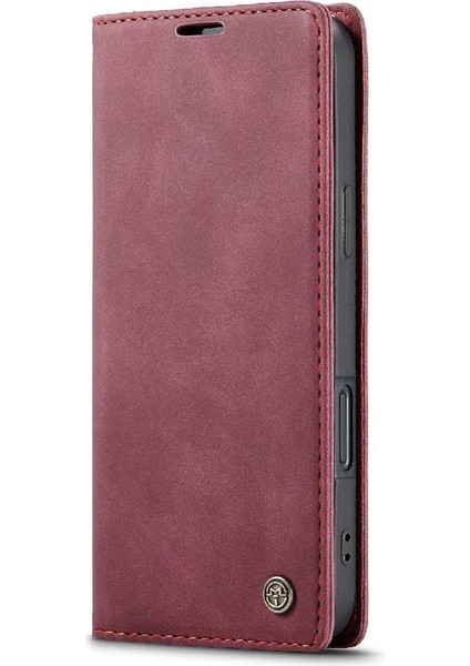IPhone 16 Için Flip Case Pro Vintage Pu Deri Cüzdan Manyetik Kapatma (Yurt Dışından)