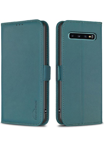 Samsung Galaxy S10 Artı Kickstand Manyetik Kart Yuvaları Tutucu Için Flip Case (Yurt Dışından)