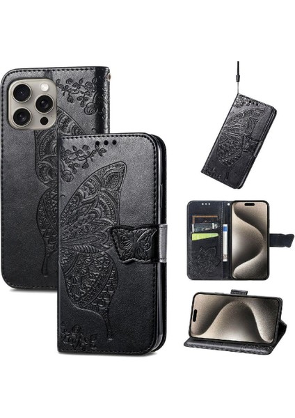Iphone 16 Için Kılıf Pro Kelebek Kanat Çok Renkli Cüzdan Iş (Yurt Dışından)
