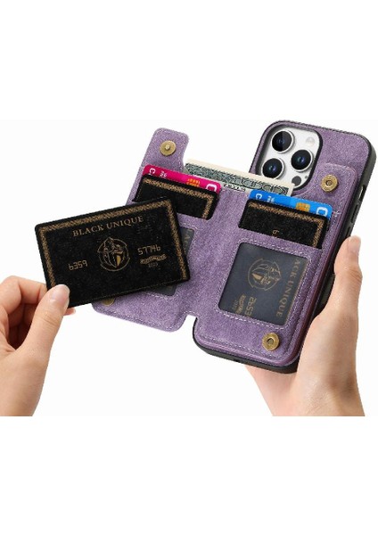 Iphone 16 Için Kılıf Pro Max Standı Fonksiyonu Katlanabilir Arka Kapak Vintage (Yurt Dışından)