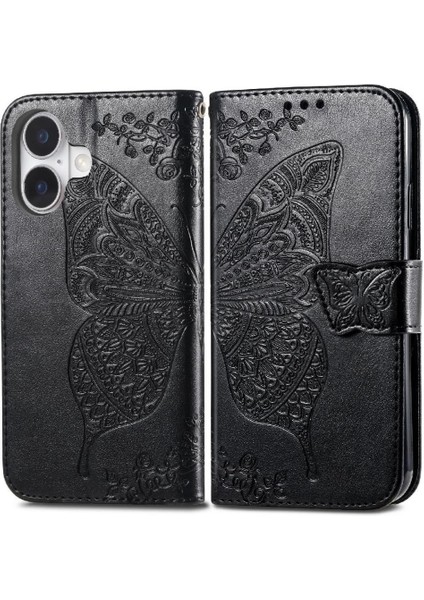 Iphone 16 Için Kılıf Artı Iş Kelebek Cüzdan Çok Renkli Kanat (Yurt Dışından)