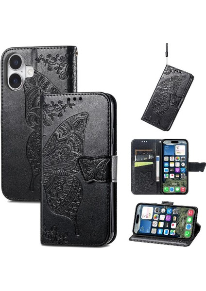 Iphone 16 Için Kılıf Artı Iş Kelebek Cüzdan Çok Renkli Kanat (Yurt Dışından)