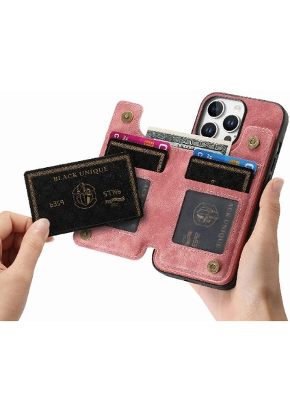Iphone 16 Için Kılıf Pro Standı Fonksiyonu Katlanabilir Arka Kapak Vintage Fermuar (Yurt Dışından)