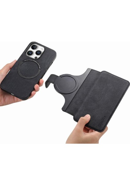 Iphone 16 Için Flip Case Pro Max Cüzdan Kart Standı Mıknatıs Koruyucu Retro (Yurt Dışından)