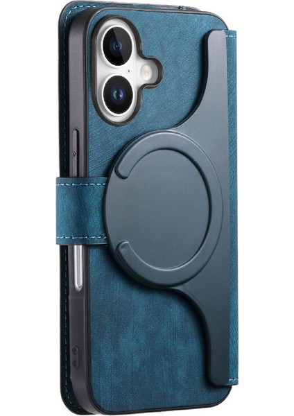 Iphone 16 Için Flip Case Artı Kart Standı Cüzdan Mıknatıs Koruyucu Malzeme (Yurt Dışından)