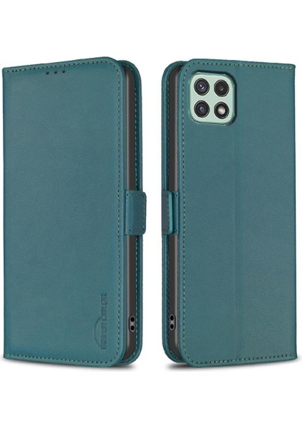 Samsung Galaxy A22 5g Manyetik Darbeye Tpu Iç Kabuk Pu Için Flip Case (Yurt Dışından)