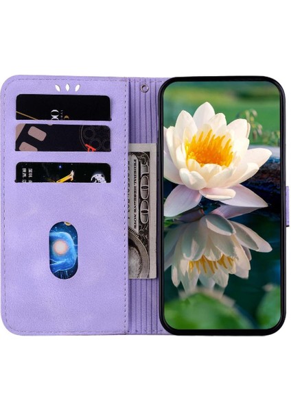 Tecno Camon 20 Pro 5g Kabartma Lotus Çiçek Kickstand Için Flip Case (Yurt Dışından)