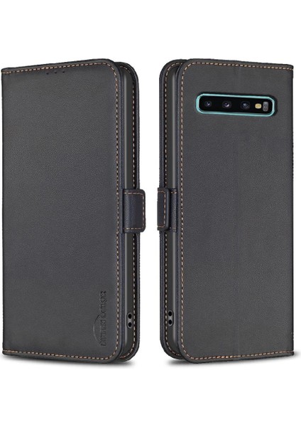 Samsung Galaxy S10 Artı Kickstand Manyetik Kart Yuvaları Tutucu Için Flip Case (Yurt Dışından)