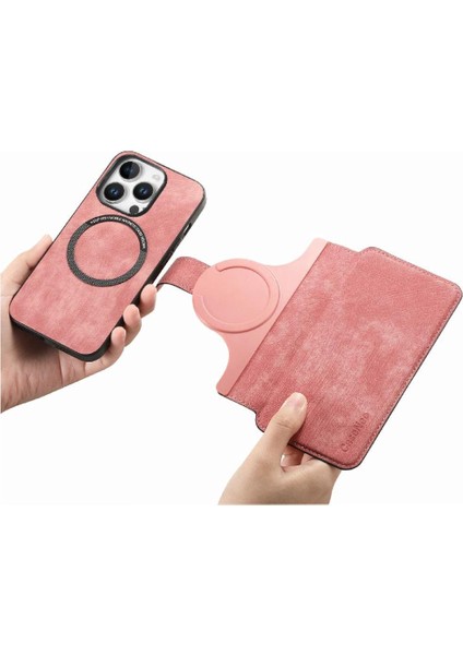 Iphone 16 Için Flip Case Pro Kart Standı Mıknatıs Koruyucu Malzeme Retro (Yurt Dışından)