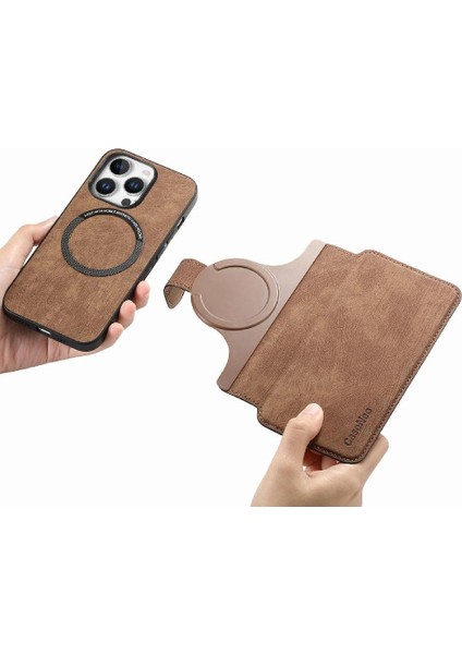 Iphone 16 Için Flip Case Pro Max Cüzdan Kart Standı Mıknatıs Koruyucu Retro (Yurt Dışından)