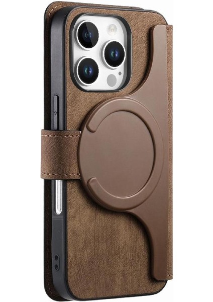 Iphone 16 Için Flip Case Pro Max Cüzdan Kart Standı Mıknatıs Koruyucu Retro (Yurt Dışından)
