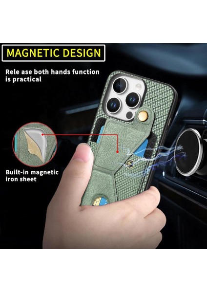 Iphone 16 Için Kılıf Pro Max Manyetik Tasarım Standı Fonksiyon Braketi (Yurt Dışından)