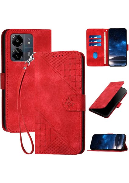 Xiaomi Redmi 13C 4g Için Flip Case ve Kredi Kartı Yuvası Yüksek Kaliteli Telefon (Yurt Dışından)