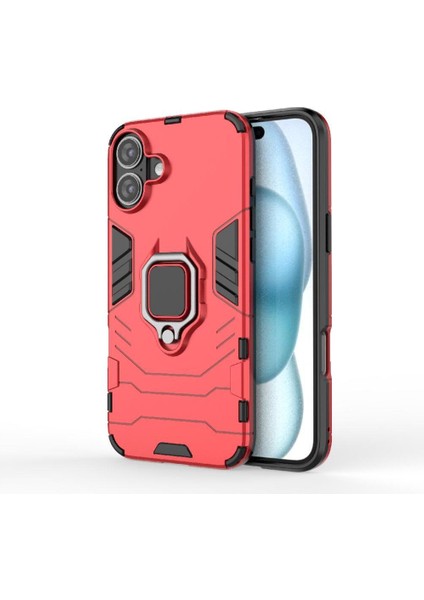 Halka Araba Montaj Kickstand Durumda IPhone 16 Artı Darbeye Dayanıklı Metal Halka (Yurt Dışından)