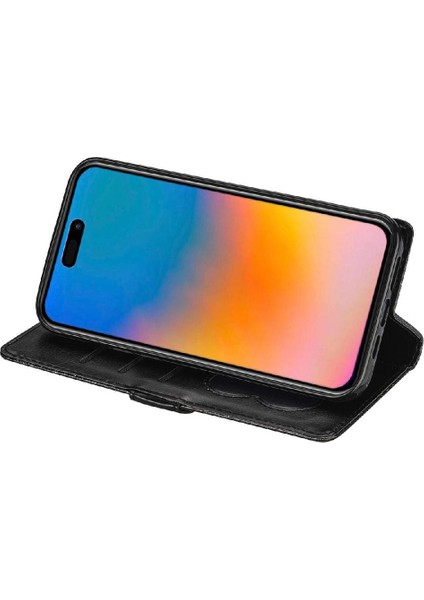 IPhone 15 Için Fermuar Cep Durumda Artı Glitter Cüzdan Kılıf Manyetik Pu (Yurt Dışından)