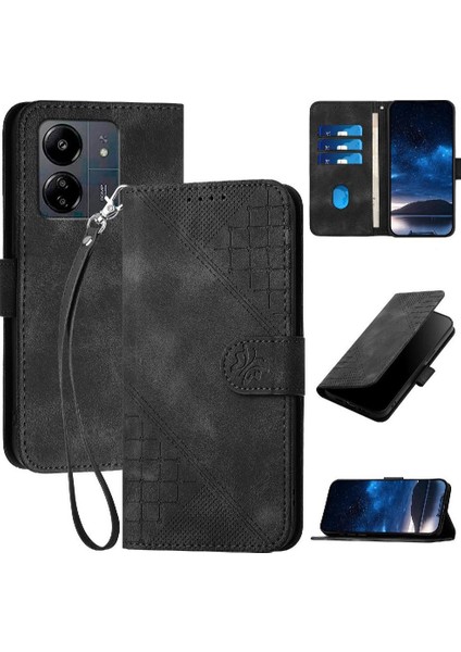 Xiaomi Redmi 13C 4g Için Flip Case ve Kredi Kartı Yuvası Yüksek Kaliteli Telefon (Yurt Dışından)