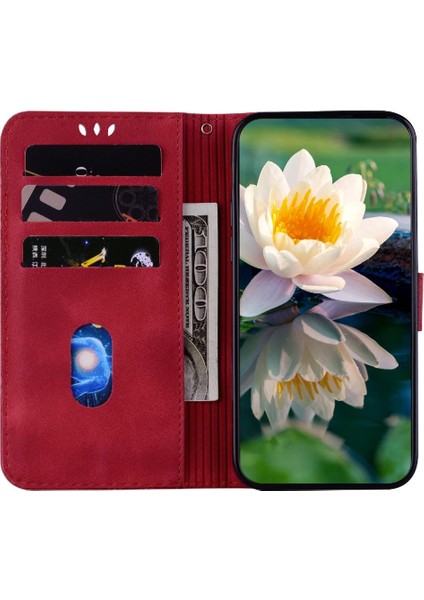 Xiaomi Redmi Not 9 Için Flip Case Pro Max Cüzdan Kabartma Lotus Çiçek (Yurt Dışından)