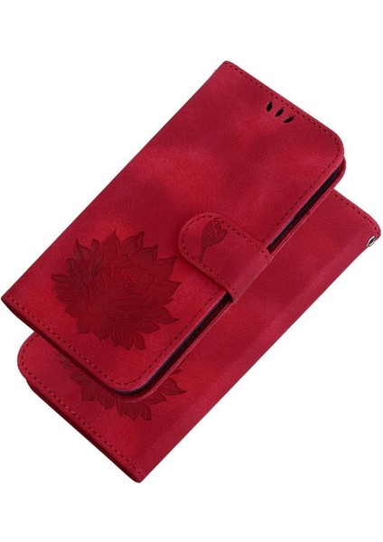 Xiaomi Redmi Not 9 Için Flip Case Pro Max Cüzdan Kabartma Lotus Çiçek (Yurt Dışından)
