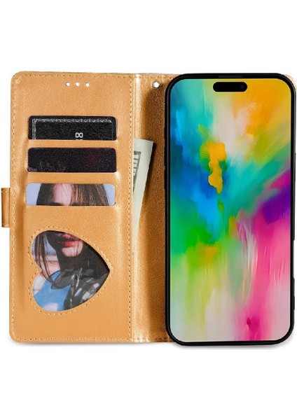 IPhone 16 Için Fermuar Cep Durumda Artı Pu Deri Kart Tutucu Manyetik (Yurt Dışından)