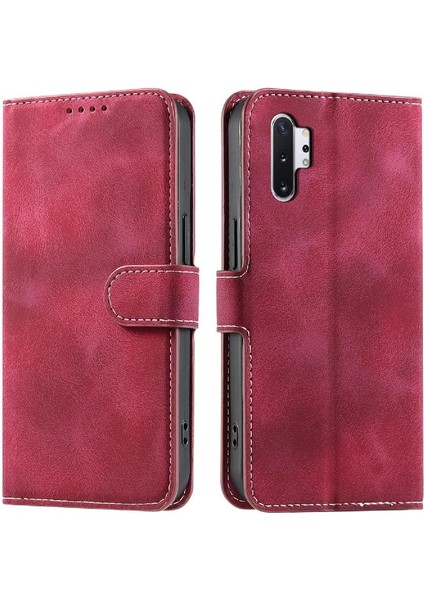Samsung Galaxy Not 10 Artı Kickstand Pu Deri Cüzdan Kart Için Flip Case (Yurt Dışından)