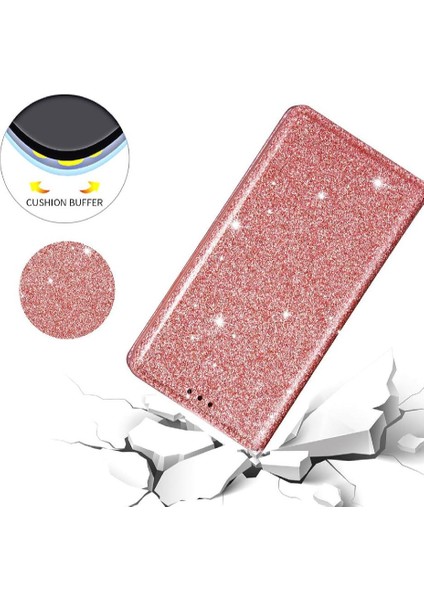 MY Boutique1 Samsung Galaxy S24 Flip Case Cüzdan Manyetik Kapatma Için Glitter Flip Case (Yurt Dışından)