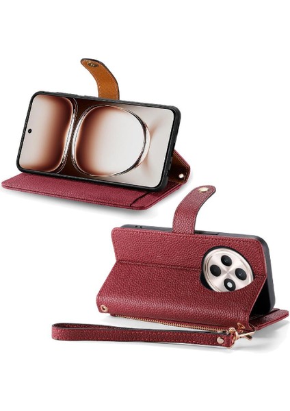 Oppo Oppo 12F Cüzdan Aşk Darbeye Deri Kılıf Fermuar Için Flip Case (Yurt Dışından)