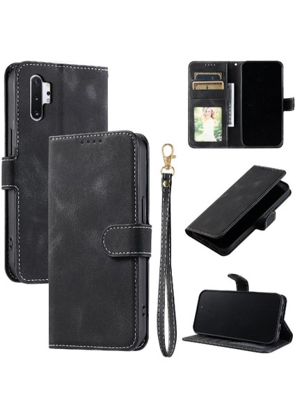 Samsung Galaxy Not 10 Artı Kickstand Pu Deri Cüzdan Kart Için Flip Case (Yurt Dışından)