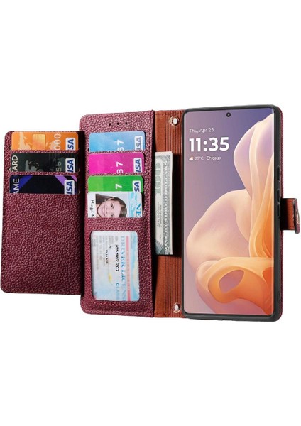 Motorola Kenar 2024 Fermuar Aşk Darbeye Deri Kılıf Için Flip Case (Yurt Dışından) modelleri