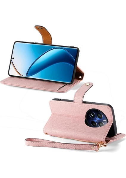 Realme 13 Cüzdan Darbeye Deri Kılıf Fermuar Aşk Için Flip Case (Yurt Dışından)