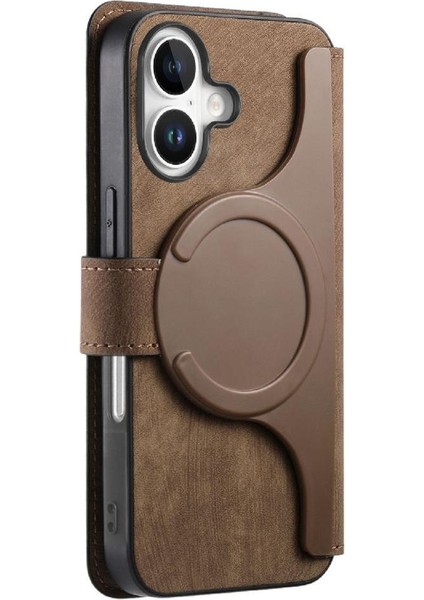 Iphone 16 Için Flip Case Retro Kart Standı Mıknatıs Koruyucu Malzeme Cüzdan (Yurt Dışından) fırsatları