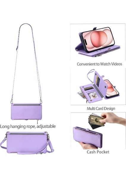 Samsung Galaxy S24 Rfıd Engelleme Için Crossbody Durumda Uzun Kordon Durumda 9 (Yurt Dışından) modelleri