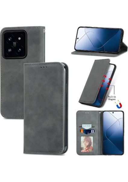 Xiaomi 14T Deri Kılıf Için Flip Case Basit Iş Darbeye Cüzdan (Yurt Dışından) fırsatları