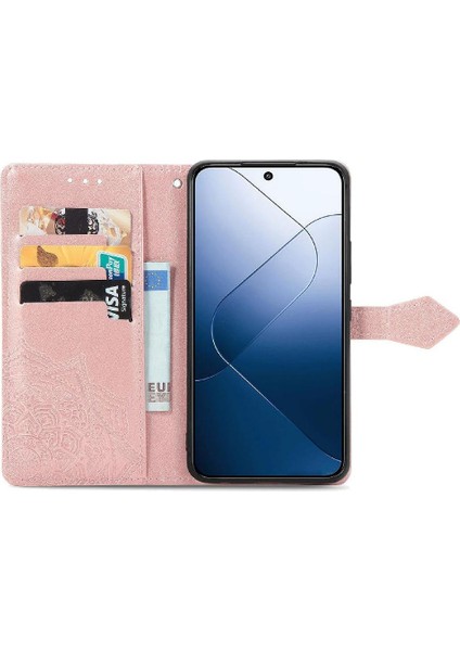 Xiaomi 14T Pro Için Flip Case Zarif Desen Kapak Çevirin Deri Kılıf (Yurt Dışından)