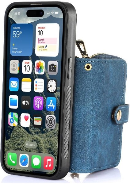 Iphone 16 Için Kılıf Premium Deri Standı Ayarlanabilir Kordon 7 Kart Yuvaları (Yurt Dışından) indirimleri