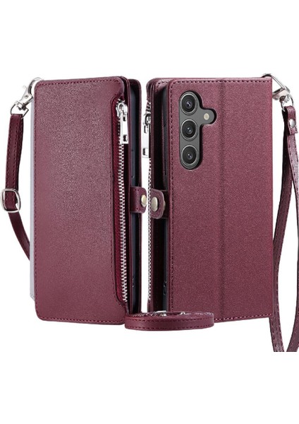 Samsung Galaxy Crossbody Için Crossbody Durumda 5g Fermuar Faturaları Yuvası 9 Kart Yuvaları (Yurt Dışından) fırsatları
