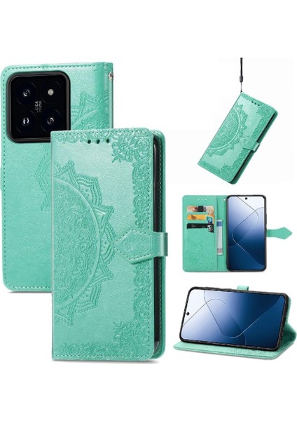 Xiaomi 14T Deri Kılıf Için Flip Case Zarif Desen Basit Iş (Yurt Dışından) indirimleri