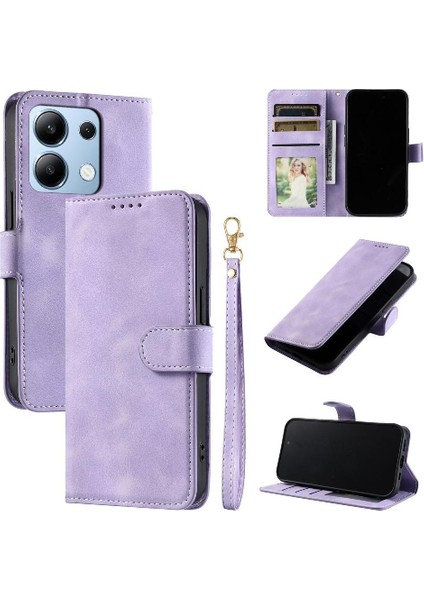 Xiaomi Redmi Not 13 Için Flip Case 4g Pu Deri Manyetik Bilek Kayışı Kart (Yurt Dışından)
