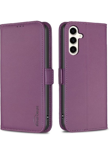 Samsung Galaxy S24 Artı Manyetik Kart Yuvaları Tutucu Pu Cüzdan Için Flip Case (Yurt Dışından)