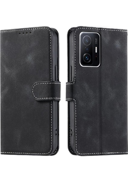 Xiaomi 11T/11T Pro Manyetik Kickstand Pu Deri Cüzdan Kart Için Flip Case (Yurt Dışından)